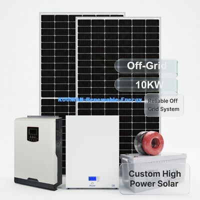 होम सोलर बैटरी स्टोरेज के लिए IP65 मौसम प्रतिरोध के साथ 10Kw मोनोक्रिस्टलीय सिलिकॉन सोलर पैनल सिस्टम