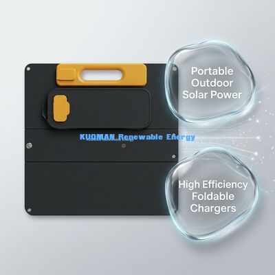 फोन और लैपटॉप के लिए आईबीसी सौर प्रौद्योगिकी के साथ 100W फोल्डेबल सोलर चार्जर
