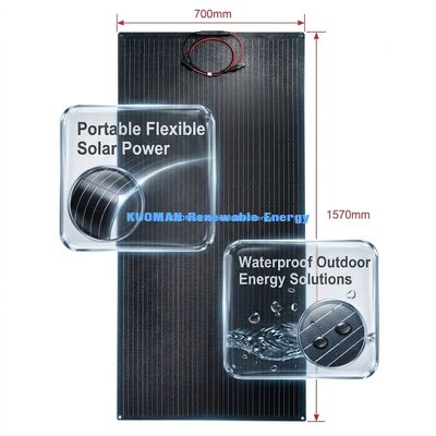 200W IP68 वाटरप्रूफ 360° বাঁকানো নমনীয় সৌর প্যানেল নবায়নযোগ্য শক্তির জন্য