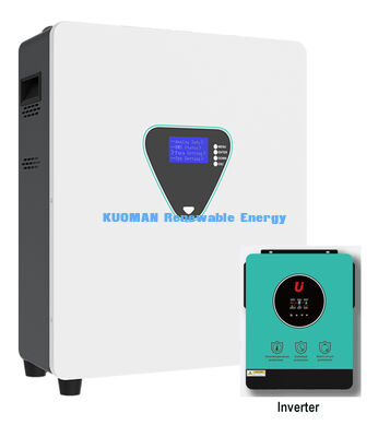 व्यापार बैकअप पावर के लिए दीवार-माउंटेड 25.6V 105Ah ऊर्जा भंडारण समाधान 51.2V 205Ah