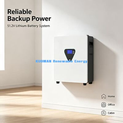 उच्च क्षमता 51.2V 100Ah 6000 चक्र गहरी चक्र लिथियम आयन बैटरी ऑफ-ग्रिड RV कैंपिंग दीवार प्रकार
