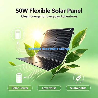 50W पोर्टेबल वाटरप्रूफ फ्लेक्सिबल सोलर पैनल, 12 वी बैटरी, पावर स्टेशन और आउटडोर उपकरणों के लिए फोल्ड-अप सोलर चार्जर