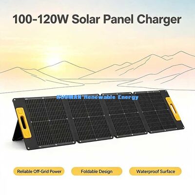 100W ईटीएफई पोर्टेबल फोल्डिंग सोलर पैनल, पावर स्टेशन और आउटडोर उपयोग के लिए मोनोक्रिस्टलाइन सोलर चार्जर