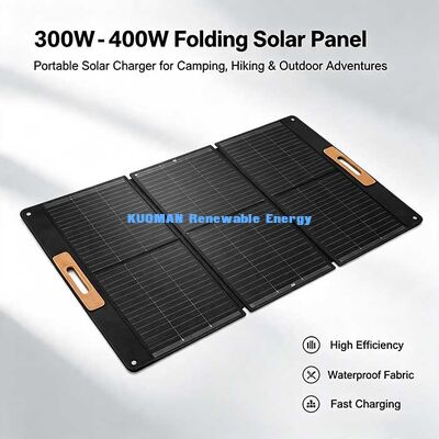 300W-400W फोल्डेबल सोलर पैनल कैम्पिंग RV पावर स्टेशन ऑफ-ग्रिड के लिए पोर्टेबल सोलर चार्जर