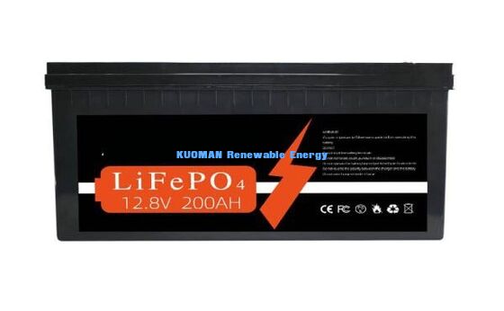 12V 200Ah LiFePO4 गहरी चक्र बैटरी 8000 चक्र और ऊर्जा भंडारण के लिए 10 साल की वारंटी के साथ
