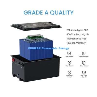 केएम 48V -50-150Ah कस्टमाइज्ड गोल्फ कार्ट LiFePO4 बैटरी 8000 साइकल