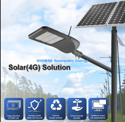 स्मार्ट सोलर स्ट्रीट लाइट 4G IoT, केंद्रीकृत प्रबंधन और IP66 वाटरप्रूफ के साथ स्मार्ट शहरों के लिए
