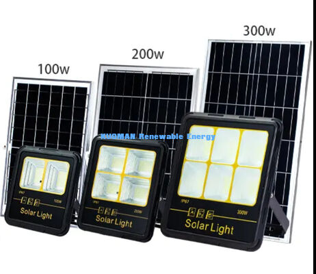300W एलईडी सोलर फ्लड लाइट IP65 वाटरप्रूफ 15000LM हाई ल्यूमेन एल्यूमीनियम अलॉय बॉडी के साथ आउटडोर लाइटिंग के लिए