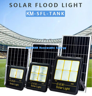 IP65 वाटरप्रूफ 200W-400W सौर बाढ़ प्रकाश 15000LM उच्च लुमेन एलईडी सौर उद्यान बाढ़ प्रकाश के साथ