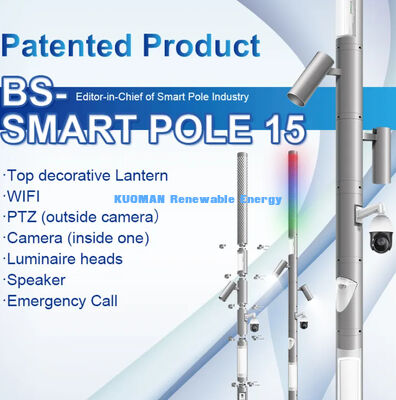 आउटडोर स्मार्ट सोलर वाईफाई सिटी सेंसर इंटेलिजेंट स्ट्रीट लाइट पोल