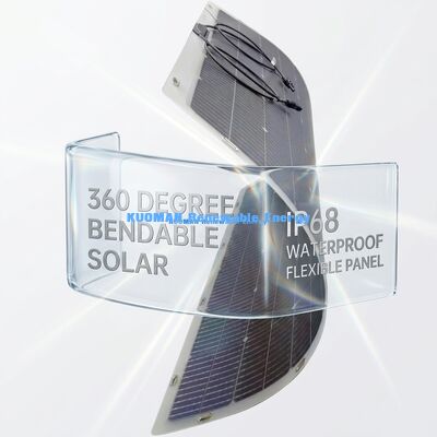 360 डिग्री मोड़ने योग्य बाईफेशियल फ्लेक्सिबल सोलर पैनल 200W IP68 वाटरप्रूफ कार्बन फाइबर के साथ