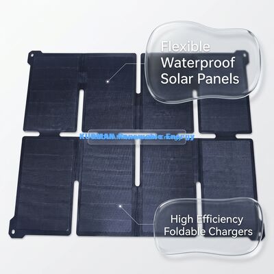 फोन और लैपटॉप के लिए आईबीसी सौर प्रौद्योगिकी के साथ 100W फोल्डेबल सोलर चार्जर