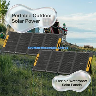 IP68 वाटरप्रूफ 100W मैक्स पावर फोल्डेबल सोलर पैनल पोर्टेबल सोलर चार्जर फोन और आईपैड के लिए