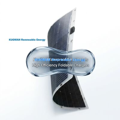 360 डिग्री मोड़ने योग्य बाईफेशियल फ्लेक्सिबल सोलर पैनल 200W IP68 वाटरप्रूफ कार्बन फाइबर के साथ