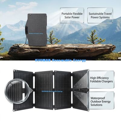 40W ETFE IP67 वाटरप्रूफ पोर्टेबल फोल्डेबल सोलर पैनल चार्जर USB टाइप-सी के साथ