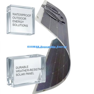 360 डिग्री मोड़ने योग्य बाईफेशियल फ्लेक्सिबल सोलर पैनल 200W IP68 वाटरप्रूफ कार्बन फाइबर के साथ