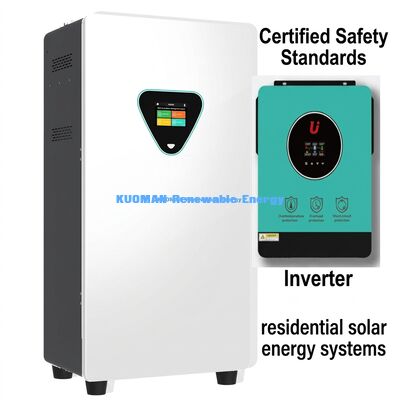 51.2V 300Ah सौर हाइब्रिड LiFePO4 बैटरी सिस्टम ऑफ-ग्रिड होम ऊर्जा भंडारण के लिए 6000 चक्रों के साथ