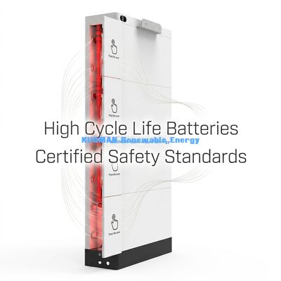 केएम न्यू पावर 51.2V 400Ah स्टैकेबल LiFePO4 बैटरी रियल टाइम मॉनिटरिंग के साथ होम एनर्जी स्टोरेज के लिए