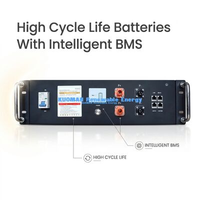 केएम न्यू एनर्जी 51.2V 100Ah LiFePO4 होम पावर स्टोरेज बैटरी, सौर प्रणालियों के लिए UL9540A, UL1973 प्रमाणित