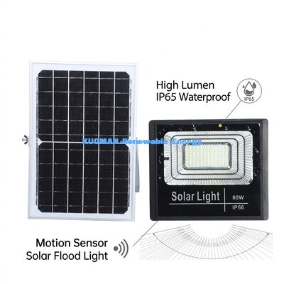 120Lm/W उच्च ल्यूमेन सोलर फ्लड लाइट IP65 वाटरप्रूफ और 50W-300W आउटपुट के साथ आउटडोर पार्किंग के लिए
