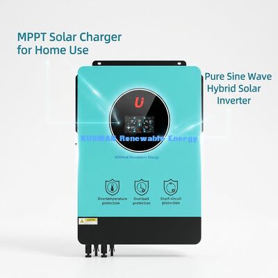 10KW हाइब्रिड सोलर इन्वर्टर 98% दक्षता और ऑन/ऑफ-ग्रिड सिस्टम के लिए ट्रिपल सुरक्षा के साथ