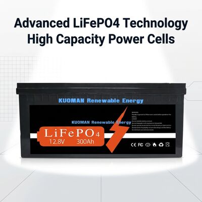 ऊर्जा भंडारण के लिए 3840Wh ऊर्जा और 8000 चक्र जीवन के साथ अनुकूलित 12V 300Ah लिथियम बैटरी