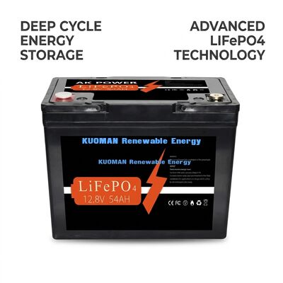 गहरी चक्र अनुप्रयोगों के लिए 12V 50Ah LiFePO4 लिथियम बैटरी 691.2Wh ऊर्जा और प्रिज्माटिक सेल के साथ