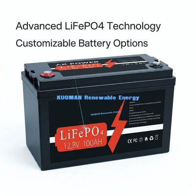 12V 100Ah 1280Wh लिथियम बैटरी डीप साइकिल, एनर्जी स्टोरेज और गोल्फ कार्ट पावर के लिए 8000 साइकिल लाइफ के साथ