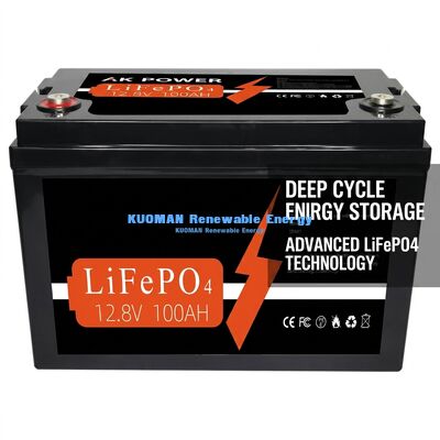 12V 100Ah 1280Wh लिथियम बैटरी डीप साइकिल, एनर्जी स्टोरेज और गोल्फ कार्ट पावर के लिए 8000 साइकिल लाइफ के साथ