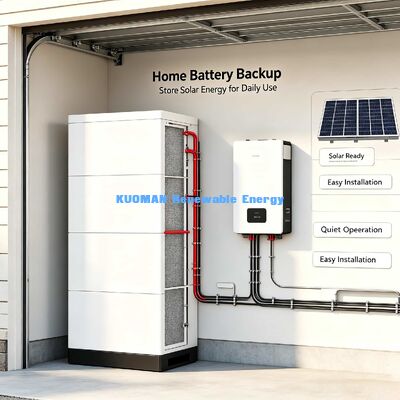 30.72kWh मैक्स स्टैकेबल LiFePO4 बैटरी 10-वर्षीय सपोर्ट होम सोलर प्रोजेक्ट के लिए