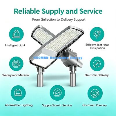 Durable IP65 LED Street Light for Parking Lot, Campus, Rural Road Illumination
