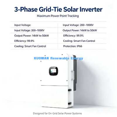 Three Phase Hybrid Solar Inverter BSR-14K-U3P Off-Grid Grid-Tied Energy Storage Inverter
