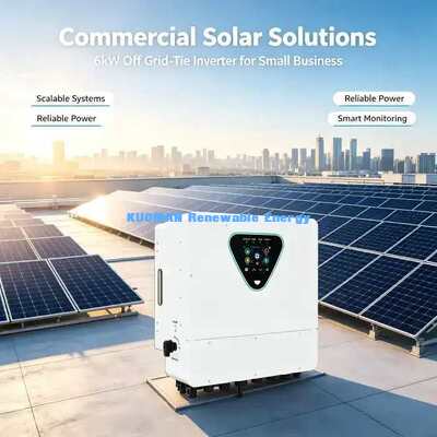 98% उच्च दक्षता 6KW हाइब्रिड सौर इन्वर्टर 50-450VDC पीवी इनपुट IP65 रेटेड