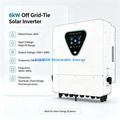 ऑल इन वन 6KW सोलर हाइब्रिड इन्वर्टर चार्जर ऑफ ग्रिड बैकअप आपातकालीन बिजली