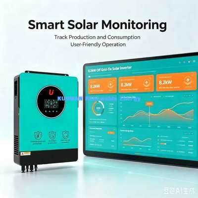 8.2kW 48V हाइब्रिड सोलर इन्वर्टर ग्रिड-टाईड और ऑफ-ग्रिड होम सोलर पावर सिस्टम