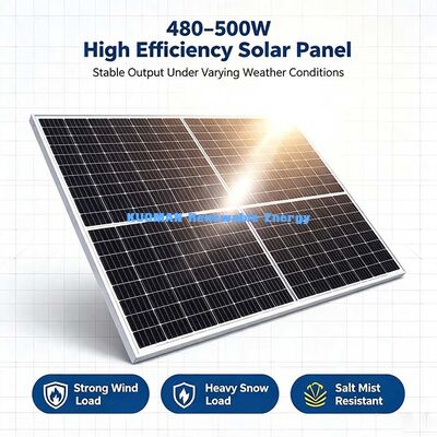 आरवी और बोट ऑफ-ग्रिड 500W एन-टाइप बाईफेशियल सोलर चार्जिंग पैनल किट