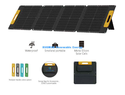पोर्टेबल फोल्डेबल 100W सोलर चार्जर, पावर स्टेशन और आउटडोर गियर के लिए 19.4V मोनोक्रिस्टलाइन सोलर पैनल