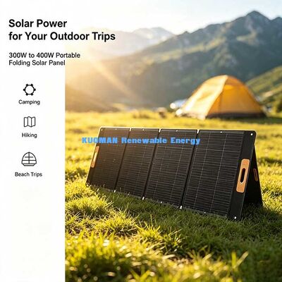 आउटडोर कैम्पिंग के लिए पोर्टेबल 300W फोल्ड-अप सोलर पैनल चार्जर उच्च दक्षता ETFE सोलर किट