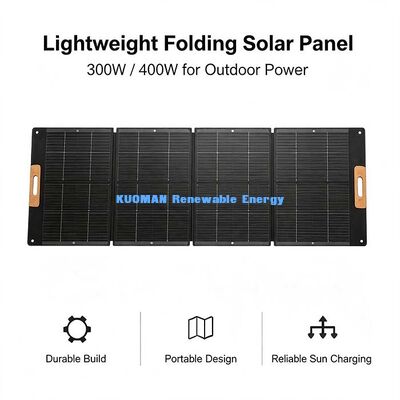 पोर्टेबल पावर स्टेशन के लिए 300-400W फोल्डेबल सोलर पैनल, उच्च दक्षता 22%+ सोलर चार्जर