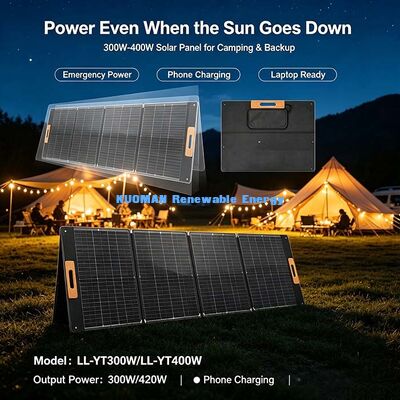 हल्का वजन 300W फोल्ड-एंड-गो सौर पैनल, हाइकिंग और कैंपिंग के लिए आउटडोर पोर्टेबल सौर चार्जर