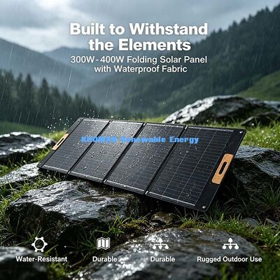400W फोल्डेबल वाटरप्रूफ सोलर चार्जर, मोटरहोम और ओवरलैंडिंग के लिए पोर्टेबल ऑफ-ग्रिड सोलर पैनल