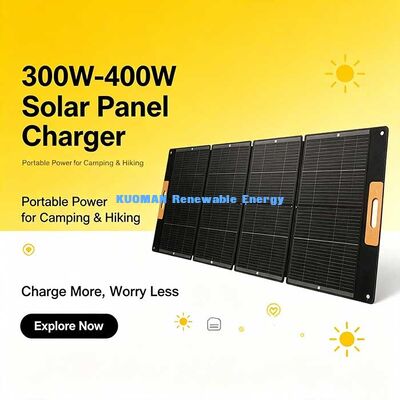 400W फोल्डिंग सोलर पावर पैनल, आपातकालीन घरेलू उपयोग के लिए IP67 वाटरप्रूफ पोर्टेबल सोलर चार्जर