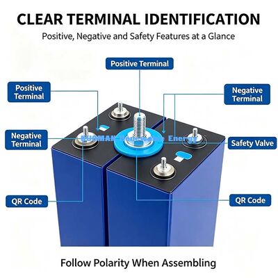 100Ah 3.2V कैटल लाइफपीओ4 प्रिज्मीय लिथियम बैटरी, विस्फोट-रोधी सुरक्षा वाल्व सेल DIY बैटरी पैक असेंबली