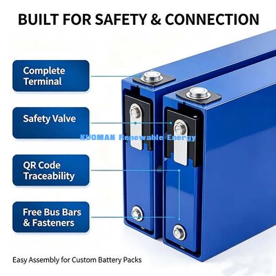 3.2V 280Ah LiFePO4 बैटरी प्रिज्मीय सेल, ऑफ-ग्रिड सौर भंडारण और बैकअप पावर सप्लाई के लिए लंबी अवधि वाली लिथियम आयन सेल