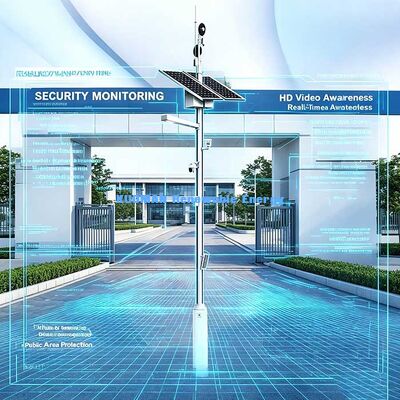 जलरोधक आपातकालीन कॉल सिस्टम सौर स्मार्ट पोल, फुल-डुप्लेक्स ऑडियो इंटरकॉम