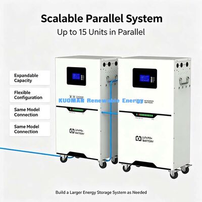 51.2V 100Ah सौर भंडारण LiFePO4 बैटरी, अधिकतम 100A निरंतर चार्ज/डिस्चार्ज